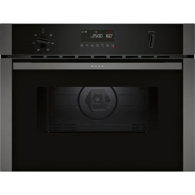 Image of NEFF N50 C1AMG84G0B Microwave Oven with HotAir function, LCD Display and Control Dials, 60 x 45cm, Graphite Grey