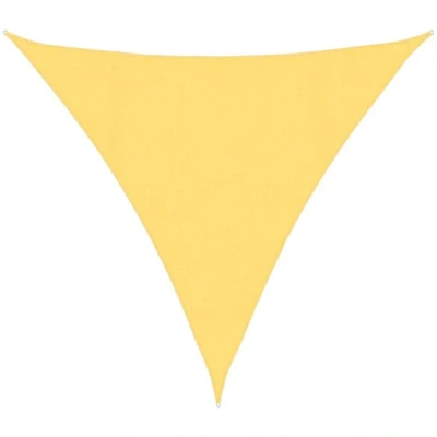 Image of vidaXL Sunshade Sail 160 g/m² Beige 4x4x4 m HDPE