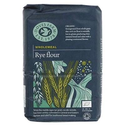 Image of Doves Farm Rye Flour Wholegrain Organic 4 x 1kg
