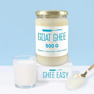 Image of Ghee Easy Organic Goat 500g Pure Clarified Butter 100% &amp; Ideal for Paleo and Keto Gluten Free Lactose Ayurveda