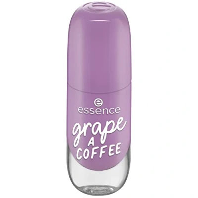 Image of Essence Gel Nail Colour, Polish, No. 44 Grape A Coffee, Purple, Express Result, Long Lasting, Colour Intense, Gely, Shiny, No Acetone, Vegan, Microplastic Particles Free (8 ml)