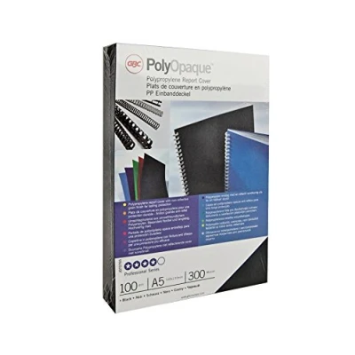 Image of GBC PolyOpaque Binding Covers A4 300 micron Dark Blue (100 Pack)