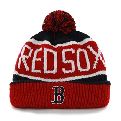 Image of &#039;47 Brand Knit Beanie Calgary Boston Red Sox navy