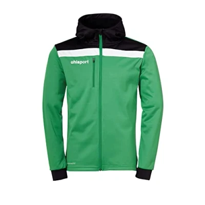 Image of Uhlsport Offense 23 Multi Hood Jacket Men&#039;s Green/Black/White, M
