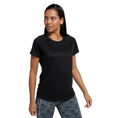 Image of Mountain Warehouse Endurance Womens T Shirt IsoCool Ladies Top, UV Protection UPF30+ Tee, Breathable &amp; High Wicking for Spring Summer, Running, Travelling Black 6