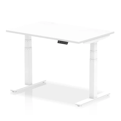 Image of Air 1200/800 White Height Adjustable Desk With Legs HA01029