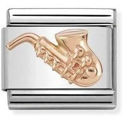 Image of Nomination Rose Gold Saxophone Charm Stainless Steel