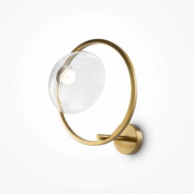 Image of Maytoni Lunare II Modern Integrated LED Wall Lamp Brass 3000K