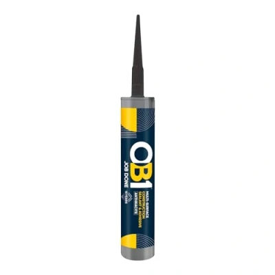 Image of OB1 Anthracite Multi Surface Construction Sealant &amp; Adhesive Hybrid Technology Excellent Chemical Resistance Water Resistant Weather Food Safe 290ml
