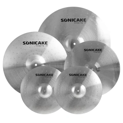 Image of SONICAKE Cymbal Pack Exquisite Alloy Set 14&quot;/16&quot;/18&quot;/20&quot; 5 Pieces Drum