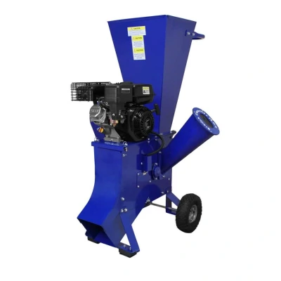 Image of Petrol Wood Chipper 7HP Garden Shredder Mulcher Heavy Duty 4 Stroke Tree Timber Brush Branch Chipping Shredding 76mm Cutting Capacity 3600RPM Blade Speed Compact Portable Wheels FREE PPE &amp; Tool Kit