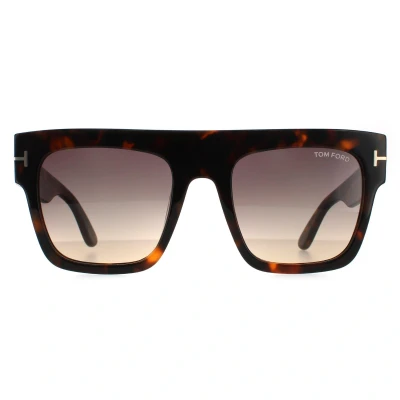Image of Tom Ford RENEE FT 0847 DARK HAVANA/SMOKE SHADED 52/21/140 women Sunglasses