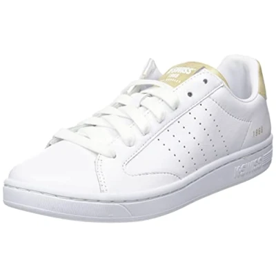 Image of K Swiss Women&#039;s Lozan Klub LTH Sneaker, Wht Champagne, 6 UK