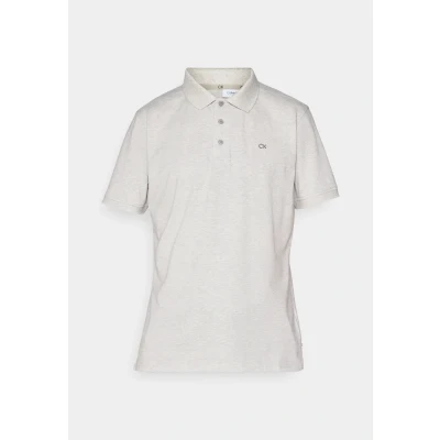 Image of Calvin Klein Mens Planet Friendly Polo Shirt Silver Marl L