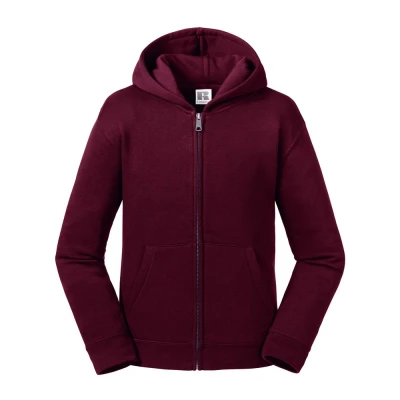Image of Russell Athletic Childrens Unisex Kids/Childrens Authentic Zip Hooded Sweatshirt (Burgundy) Size 9 10Y