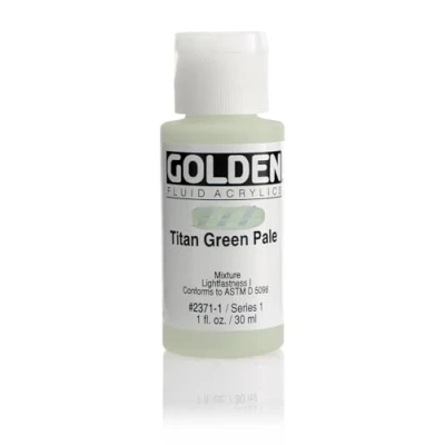 Image of Golden Fluid Acrylic, 1 Ounce Bottle, Titan Green Pale (2371 1)