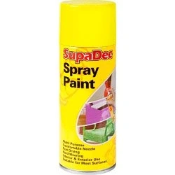 Image of 3 x SupaDec Spray Paint 400ml Yellow