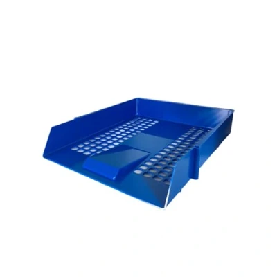 Image of Deflecto A4 Essential Letter Tray in Blue, Paper Organiser, Organiser Storage, Desk Trays CP043YTBLU