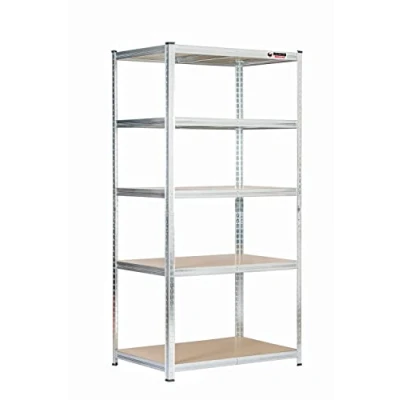 Image of Rhino Racking 6 Bays 5 Tier Heavy Duty Industrial Storage Shelves Galvanised 180x90x60cm