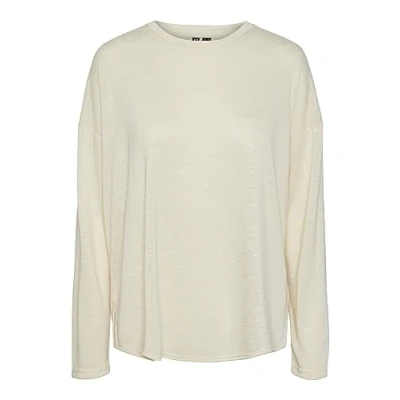 Image of PIECES Women&#039;s Pcnollie LS Top Noos Long Sleeve, Birch, S