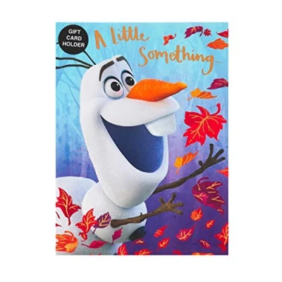 Image of UK Greetings Frozen 2 Birthday Card Money Gift Wallet for Kids Disney Olaf Gifts