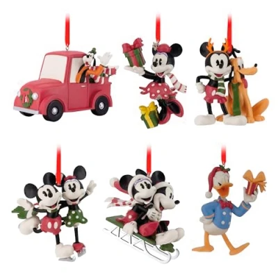 Image of Hallmark Disney Mickey Mouse and Friends Christmas Ornaments, Set of 6