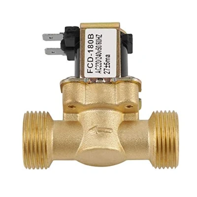 Image of Nimoa 240V Solenoid Valve, G3/4 2 Way Water Inlet N/C Normal Closed Brass Electronic Valve AC FCD 180B