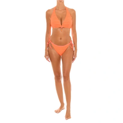 Image of Teleno Womenss wireless halter bikini EB0261B Orange Size 40B