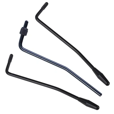Image of Evaty 3 Pack 5mm Whammy Bar 6mm Thread Tremolo Arm Floyd Rose Electric Guitar Double for USA/Mexican Standard Fender Stratatocaster Squier (Black)