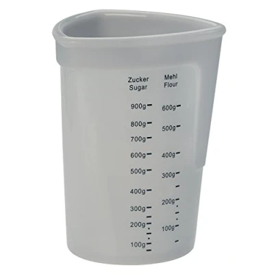 Image of Lurch 70260 Measuring Jug 100% BPA Platinum Silicone 1 Litre with Scales for Liquids, Flour and Sugar, Transparent