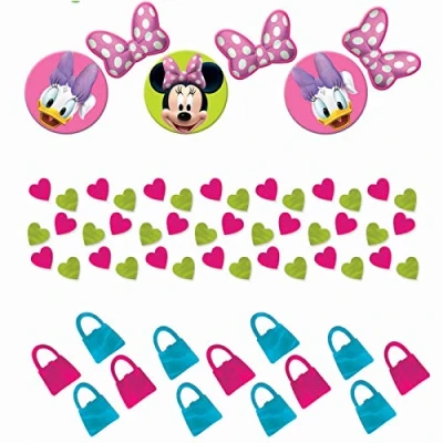 Image of amscan Disney Minnie Mouse Value Party Confetti, Multicolored, 1.2 oz