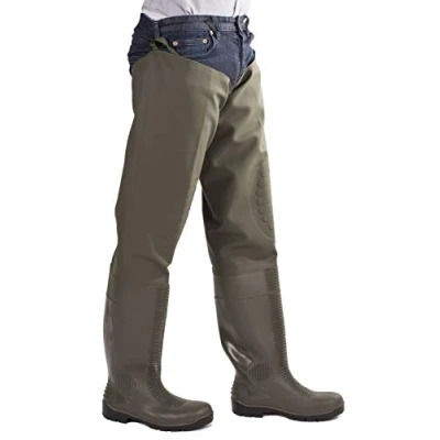 Image of Amblers Mens Forth Waterproof Thigh Safety Wader (11 UK) (Green)