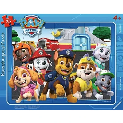 Image of Ravensburger PUZZLE Auf Zum Nächsten Abenteuer Paw Patrol 05145 Children&#039;s Go to the next adventure 33 piece frame puzzle, Teal/Turquoise Green