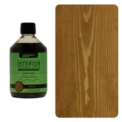 Image of Littlefair&#039;s Wood Stain Water Based 500 ml Indoor Furniture Light &amp; Dark Finishes Special Non Toxic Eco Friendly Formula for Crafts Colour: Pine