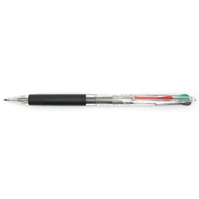Image of Pilot Feed 4/2073000 4 Colour Ballpoint Pen Transparent Medium.