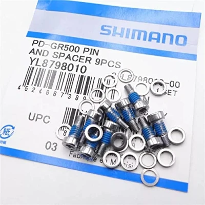 Image of Shimano Spares PD GR500 pin and spacers, pack of 9