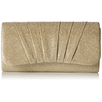 Image of Damara Womens Perfectly Pleated Clutch Party Bags,Gold