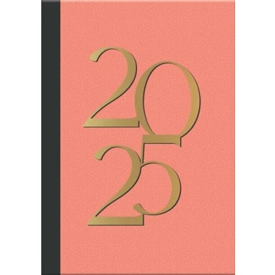 Image of 2025 Soft Cover Diary Week to View A5 Stylish Speckled Peach Design Planner Home Office