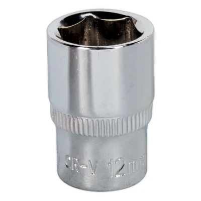 Image of Sealey Sp1412 Walldrive Socket 12Mm 1/4Sq Drive Fully Polished