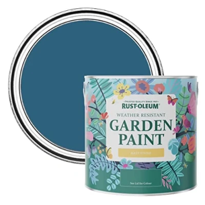 Image of Rust Oleum Blue Mould Resistant Garden Paint In Matt Finish Cobalt 2.5L
