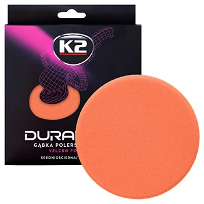 Image of K2 Duraflex Soft Buffing Sponge Medium Backing Ø150mm Polishing Foam Head Orange