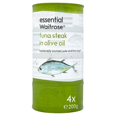 Image of Tuna Steak In Olive Oil essential Waitrose 4 x 200g