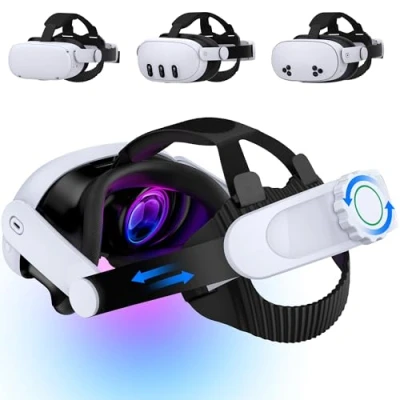 Image of HASACOOL Head Strap Compatible with Meta Quest 3S/Quest 3/Quest 2,Adjustable Elite Replacement VR Headset Accessories Enhanced Support &amp; Comfort Reduce Pressure