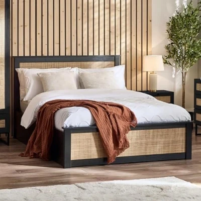 Image of Julian Bowen Padstow Ottoman 135Cm Double Bed Black