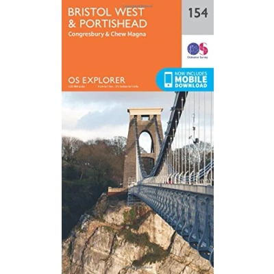 Image of Explorer 154 Bristol West &amp; Portishead Map With Digital Version