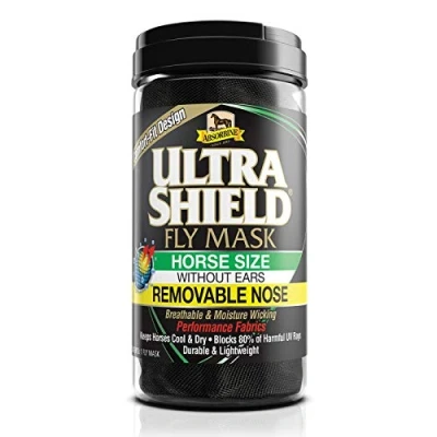 Image of Absorbine UltraShield Fly Mask Without Ears &amp; Removable Nose, Horse
