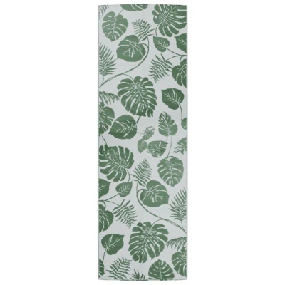 Image of vidaXL Outdoor Carpet Runner Green 80x250 cm, UV Resistant Polypropylene, Reversible &amp; Easy Clean, Versatile for Gardens Patios