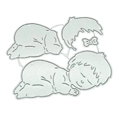Image of Lankater Metal Cutting Sleeping Cute Baby Craft Stamps Die Cut Embossing Card Making Stencil Frame
