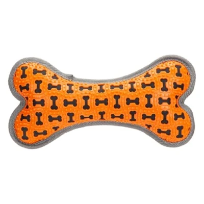 Image of VFM/Crufts Tough Toy Bone with Squeaker, Dog Toy, Pet (Dimensions: 27.8cm x 20cm 4cm)