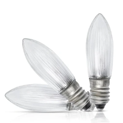 Image of WINSOME Candle Light Bulbs Bulb Small Screw Bridge Lights for Christmas Arch Spare E10 3w 34v (Pack of 3)